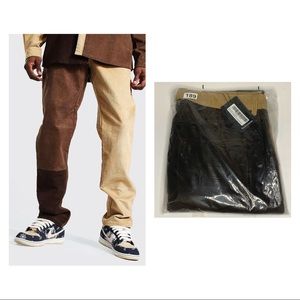 Colourblock Cord Straight Leg Touser